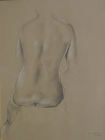 Tribute to Ingres _ Pencil on Italian Paper - 16" x 20" $225.00