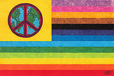 World Peace Flag Posters on Heavy Card Stock  7" x 10" Poster $2.75 or 11' x 16" Poster $4.00 
